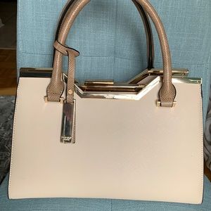 Dune London Beige Solid Handheld Bag